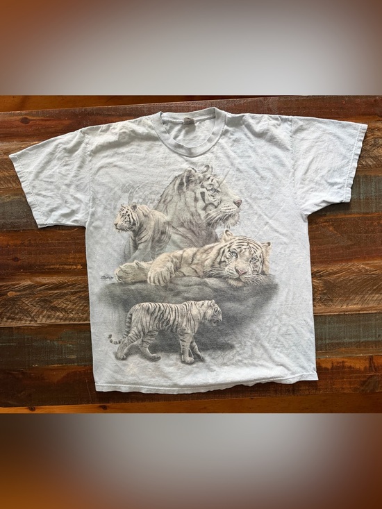 Jerzees Other - Jerzees Men’s XL The Mountain Light Blue Short Sleeve Tiger T-shirt | SKU 0721